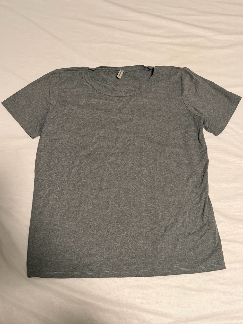 Women's Short Sleeve Ultra Soft Crewneck Tee in Heather Gray